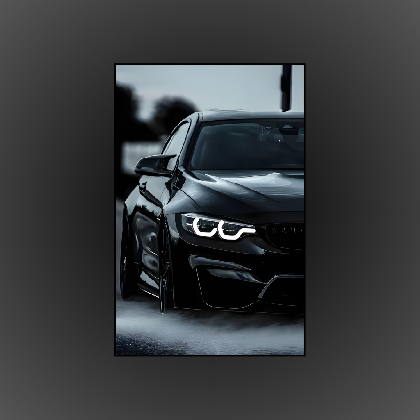 BMW Black Head Light Neon Sign