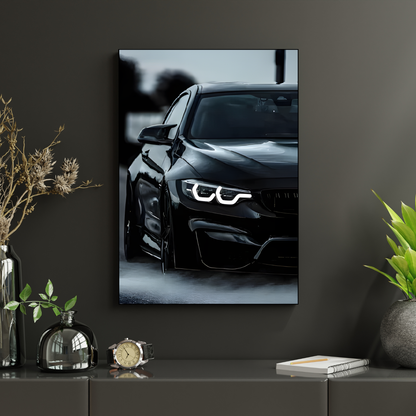 BMW Black Head Light Neon Sign