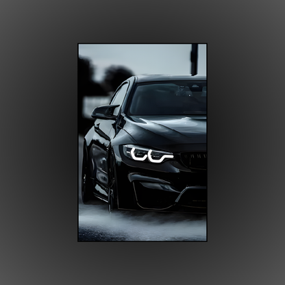 BMW Black Head Light Neon Sign